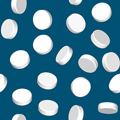 Image showing Abstract blue background with white pill