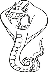 Image showing Cobra snake for coloring book