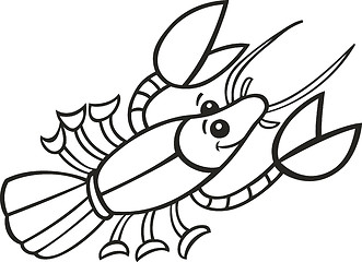 Image showing Crayfish for coloring book