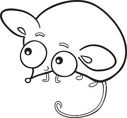 Image showing cute mouse for coloring book