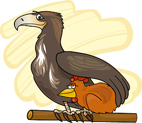 Image showing Eagle and chicken