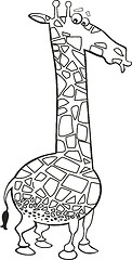 Image showing Giraffe for coloring book