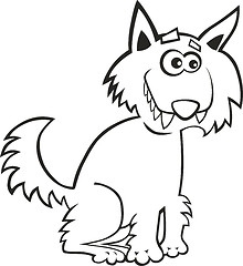 Image showing Wolf for coloring book