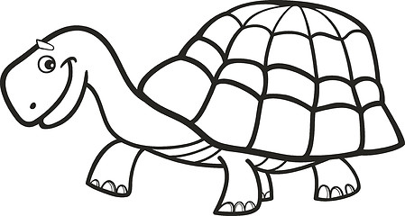 Image showing Turtle for coloring book