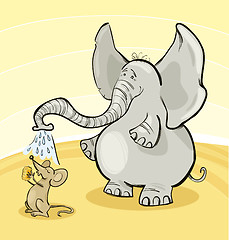Image showing Mouse and Elephant