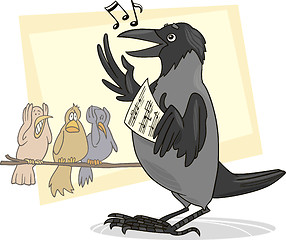 Image showing Singing crow