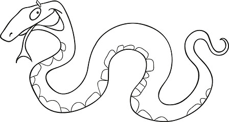 Image showing snake for coloring book