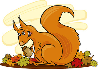 Image showing Squirrel with nut