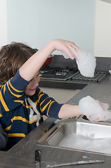 Image showing Having fun with soap