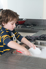 Image showing Doing the dishes