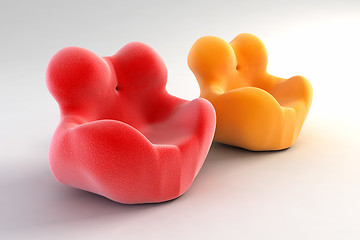Image showing modern armchair 3D rendering