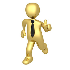 Image showing Businessman Running