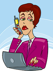 Image showing Businesswoman at work