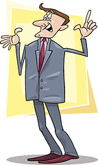 Image showing Businessman giving speech