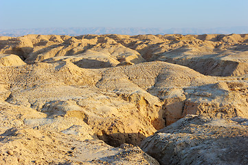 Image showing Arava desert in the first rays of the sun