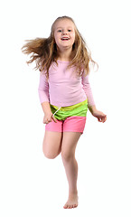 Image showing Jumping girl, isolated.