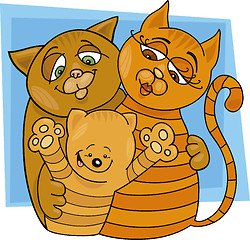 Image showing Cats family