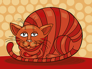 Image showing Sleepy Red Cat