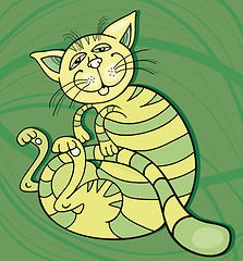 Image showing Happy Green Cat