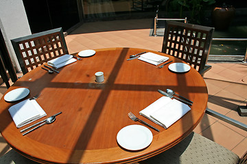 Image showing Outdoor dining