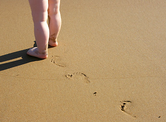 Image showing Baby on beach