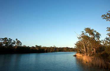 Image showing sunset on the  murray river