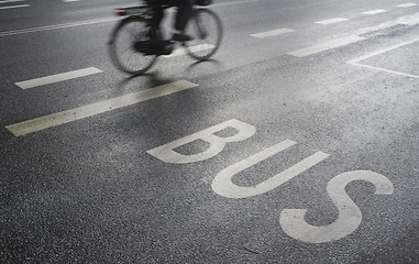 Image showing Cyclist in the city