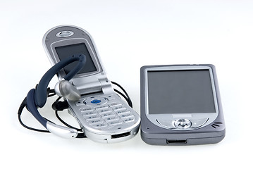 Image showing PDA,wireless phone and microphone.