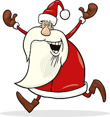 Image showing running santa