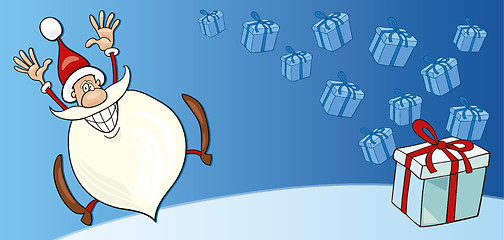 Image showing Santa with gifts