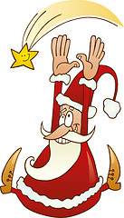 Image showing Santa claus with christmas star