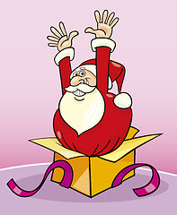 Image showing Santa claus in gift box