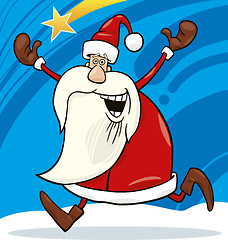 Image showing running santa