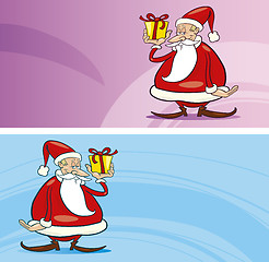 Image showing Santa claus with gift