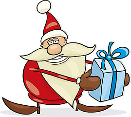 Image showing Santa claus with gift