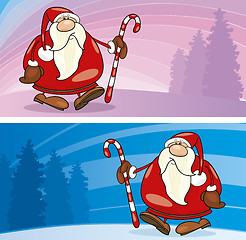 Image showing Santa claus with cane