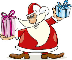 Image showing Santa claus with gifts