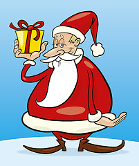 Image showing Santa claus with gift