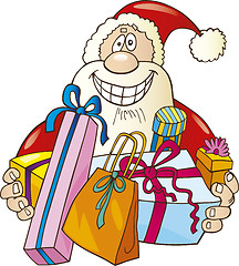 Image showing Santa claus with gifts