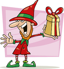 Image showing christmas elf with special gift