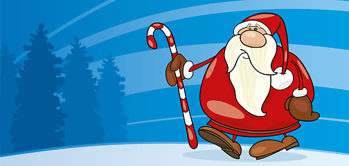 Image showing Santa claus with cane