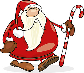 Image showing Santa claus with christmas cane