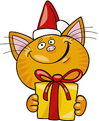 Image showing Santa claus cat