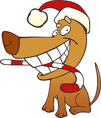 Image showing Christmas dog