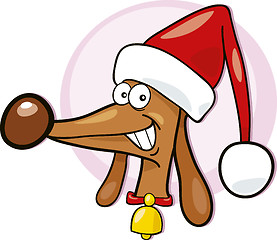 Image showing Dog santa