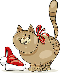 Image showing Christmas cat