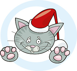 Image showing Santa claus cat