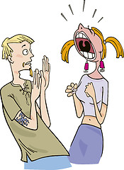 Image showing Guy and screaming woman