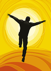 Image showing Happy Man Jumping