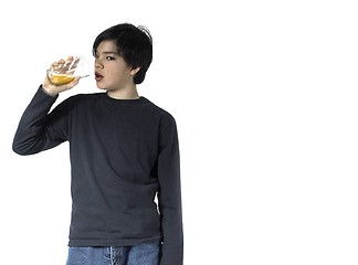 Image showing  drinking juice